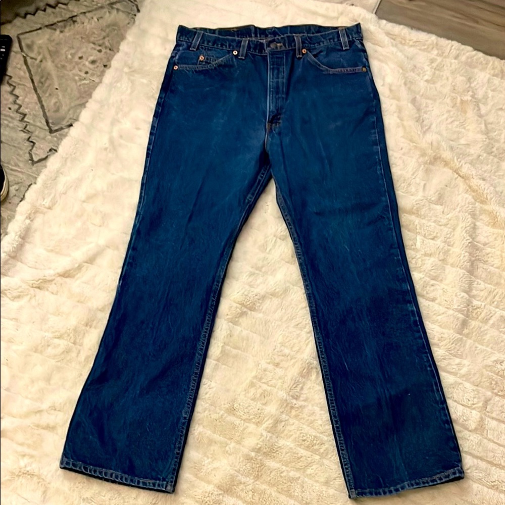 Men’s Vintage Orange Tab Levi’s 517 Dark Wash Blue Jeans, Size: 38x31. EUC!